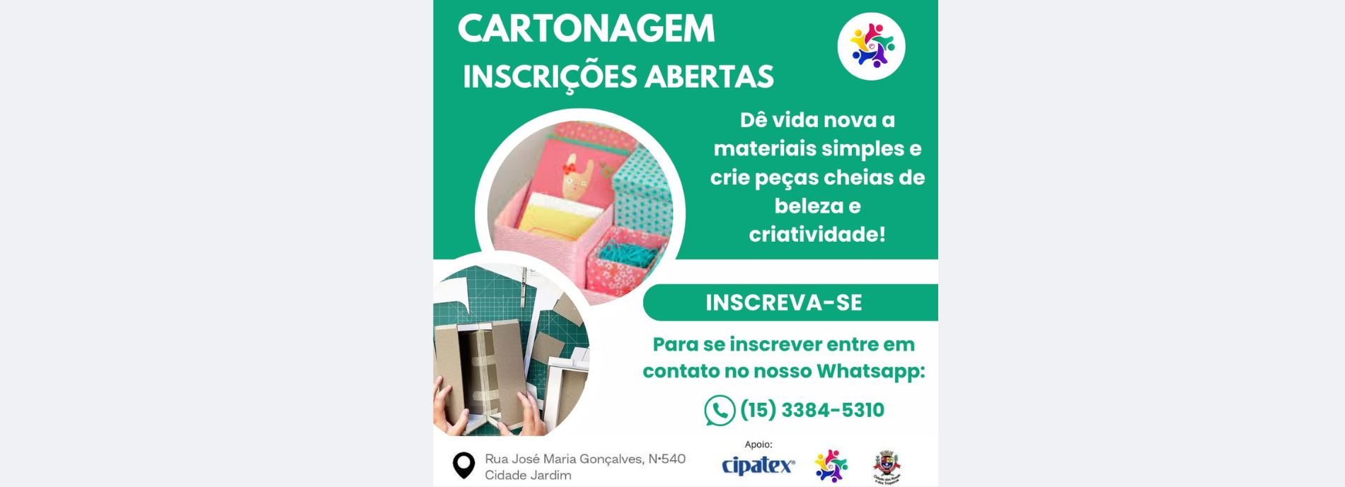 No curso de Cartonagem, você vai aprender a confeccionar peças como caixas organizadoras, porta-joias, cadernos e outros itens decorativos e funcionais — tudo com muito capricho e criatividade! Veja mais