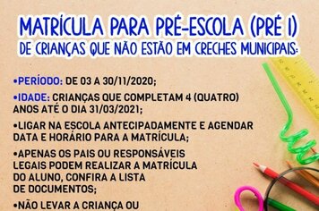 Prefeitura de Cerquilho informa sobre inscrições para Pré-escola