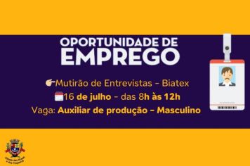 CATE Cerquilho informa sobre Mutirão de Entrevistas no dia 17 de julho, das 8h às12h. 