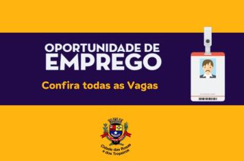 A Prefeitura de Cerquilho, através do CATE – Central de Atendimento ao Trabalhador e à Empresa, informa as vagas disponíveis nesta semana.