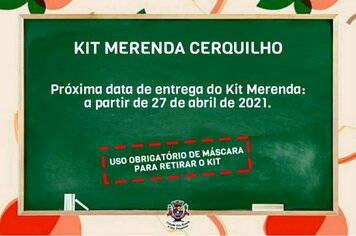 Prefeitura informa data de segunda entrega do kit merenda ainda em abril