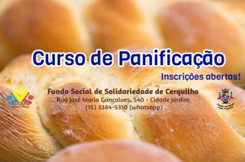 Fundo Social está com inscrições abertas para curso de Panificação