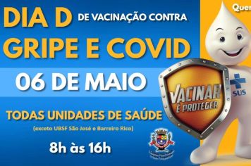 No sábado (06/05), Dia D de Vacinação Bivalente e contra a Gripe em Cerquilho