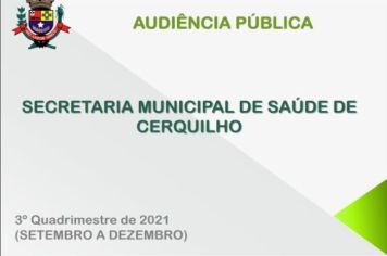 Secretaria da Saúde realiza 3ª Audiência Pública