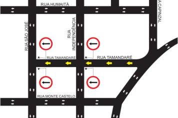 Diretoria de Trânsito informa sobre mudança de sentido na Rua Tamandaré