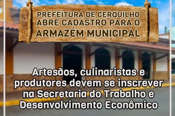 Prefeitura de Cerquilho abre cadastro para o Armazém Municipal