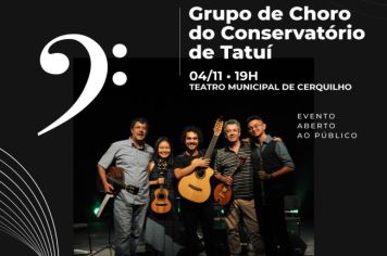 Teatro Municipal recebe concerto gratuito do Grupo de Choro do Conservatório