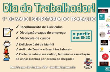 Prefeitura realiza evento especial do Dia do Trabalhador