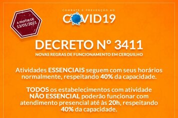 Prefeitura de Cerquilho informa sobre novas medidas para o enfrentamento da Pandemia