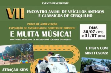 VII Encontro Anual de Veículos Antigos e Clássicos de Cerquilho acontece dias 30 e 31 de julho