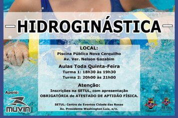 Prefeitura de Cerquilho abre inscrições para aulas de Hidroginástica