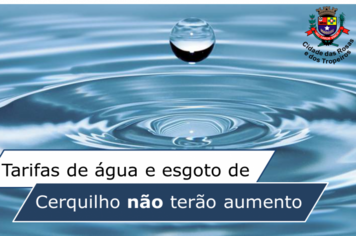 Tarifas de água e esgoto de Cerquilho não terão aumento em 2020