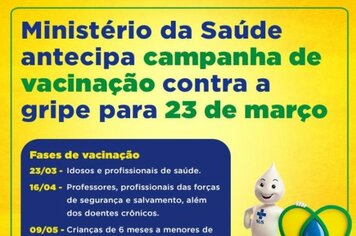 Campanha de Vacinação contra a gripe atende primeiro idosos e trabalhadores da saúde