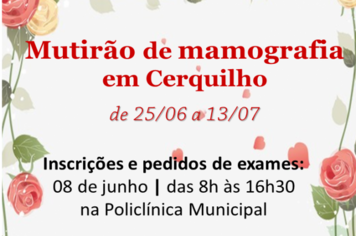 Cerquilho recebe mutirão de mamografia