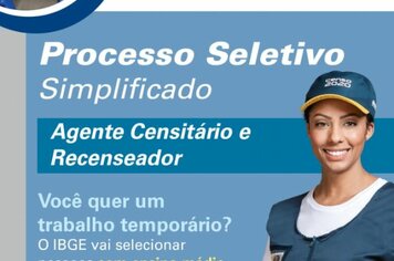 IBGE abre processo seletivo para agentes censitários e recenseadores