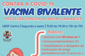 Saúde amplia vacinação BIVALENTE para pessoas com 60 anos ou mais