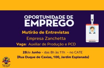 A Prefeitura de Cerquilho, através do CATE – Central de Atendimento ao Trabalhador e à Empresa, informa a população sobre o Mutirão de Entrevistas neste sexta-feira, 28 de junho. 
