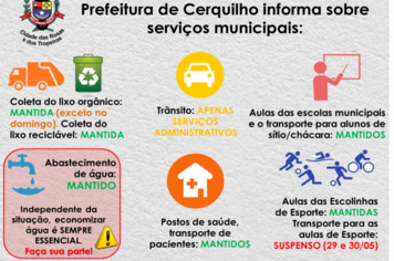 Prefeitura de Cerquilho informa sobre serviços municipais 