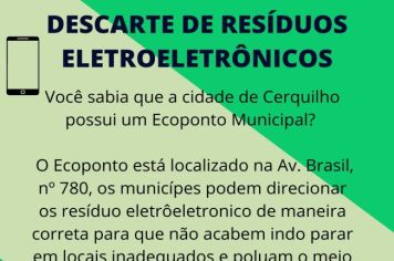 Secretaria do Meio Ambiente orienta sobre o descarte gratuito de resíduos eletroeletrônicos