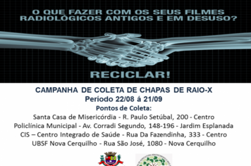 Prefeitura de Cerquilho realiza Campanha de Coleta de Chapas de Raios X