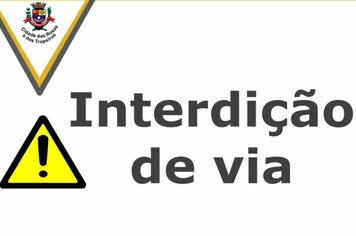 Prefeitura informa sobre interdições no trânsito