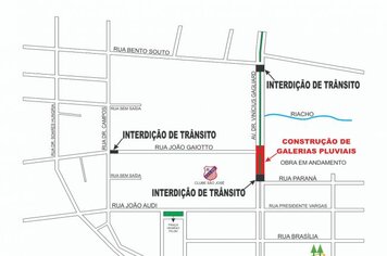 Prefeitura informa interdição de via para realização de obras em galerias