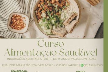 Inscrições abertas para curso de Alimentação Saudável