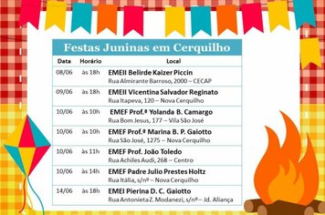 Prefeitura de Cerquilho realiza Festas Juninas nas escolas