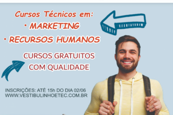 Etec de Cerquilho está com inscrições abertas para cursos técnicos em RH e em Marketing