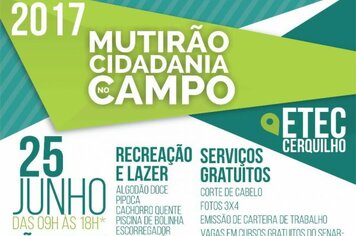 Mutirão Cidadania no Campo em Cerquilho