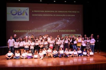 A Prefeitura Municipal de Cerquilho celebra a entrega de certificados e medalhas aos alunos vencedores da 26ª Olimpíada Brasileira de Astronomia e Astronáutica (OBA) e 17ª Mostra Brasileira de Foguetes (MOBFOG).