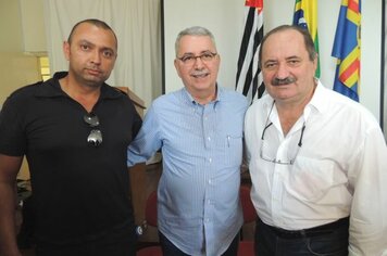 Prefeito e Comandante da GCM se encontra com o deputado Chico Sardelli