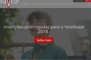 Devido a grande procura, Univesp prorroga inscrições para o vestibular até segunda-feira, dia 08