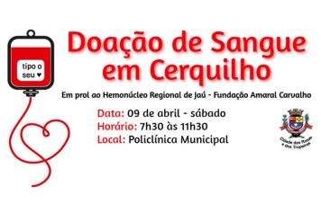 Campanha de Doação de Sangue em Cerquilho