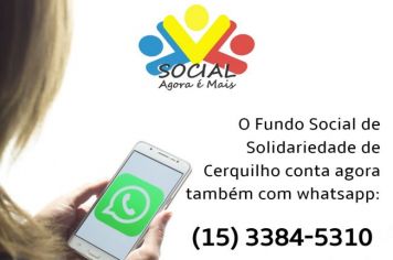 Fundo Social conta agora com whatsapp 