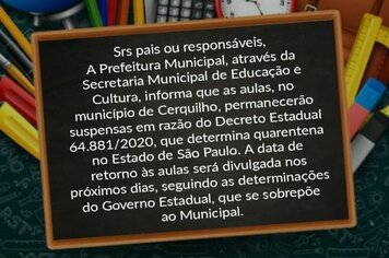 Prefeitura esclarece sobre a volta as aulas da rede municipal de educação