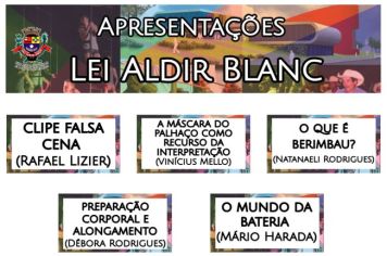 Divulgações finais das oficinas da Lei Aldir Blanc