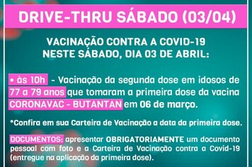 Prefeitura de Cerquilho informa sobre vacinação de segunda dose de idosos de 77 a 79 anos