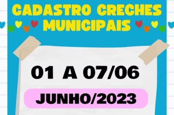 Educação informa sobre cadastro para creches municipais em junho