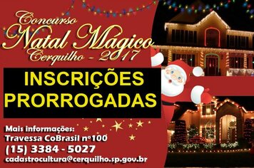 Concurso Natal Mágico tem inscrições PRORROGADAS