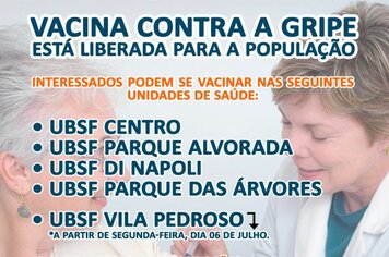 Vacinação contra a gripe é liberada para público em geral