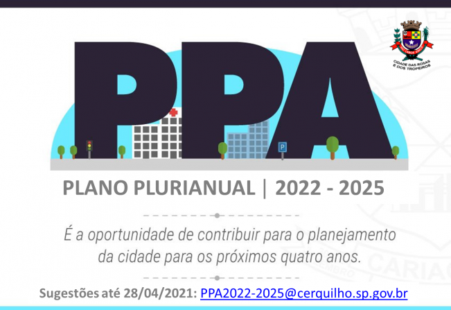 Prefeitura convida população a participar da elaboração do Plano Plurianual 2022-2025