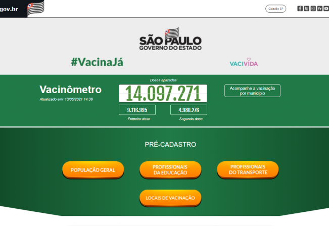 Entenda como funciona o site “Vacina Já” do Governo de São Paulo