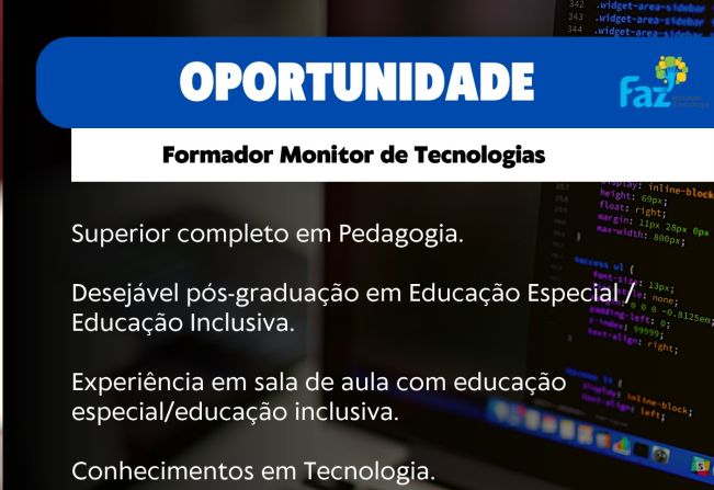 CATE divulga oportunidades de emprego