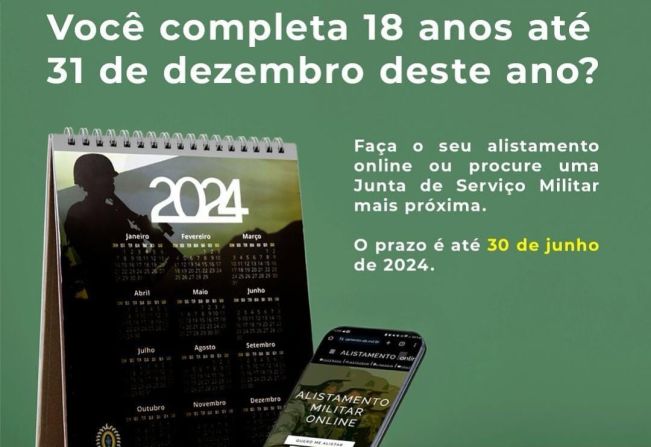 Junta Militar informa sobre o Alistamento Militar 2024