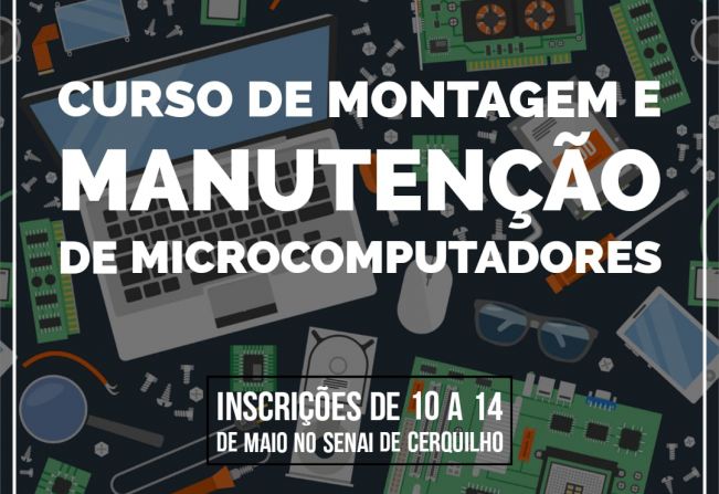 Prefeitura está com inscrições abertas para cursos gratuitos de informática, costura e montagem de computadores