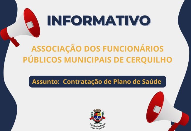 Comunicado da Associação dos Funcionários Públicos Municipais de Cerquilho - Assunto: Contratação de Plano de Saúde 