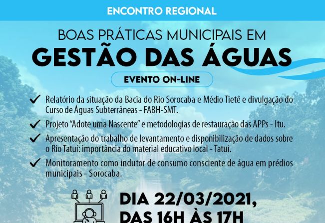 Encontro Regional “Boas Práticas Municipais em Gestão das Águas”