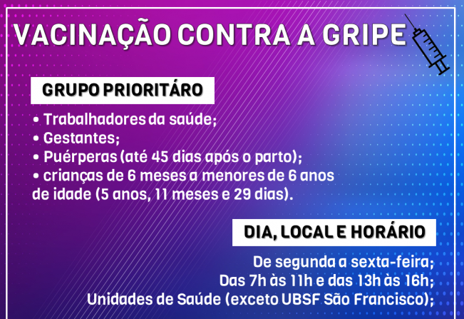 Cerquilho inicia vacinação contra a gripe nesta segunda, dia 12