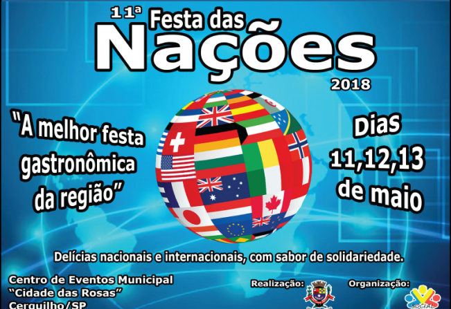 11ª Festa das Nações de Cerquilho acontece neste final de semana